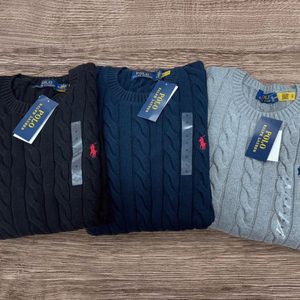 특가)폴로 꽈배기 니트 라운드 긴팔 남녀공용