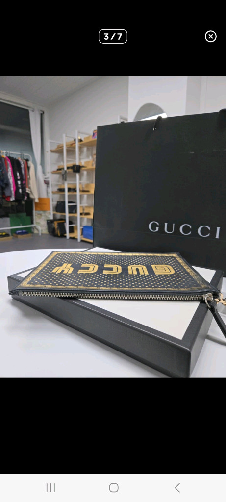 [A급컨디션] 구찌 골드스타 클러치--2