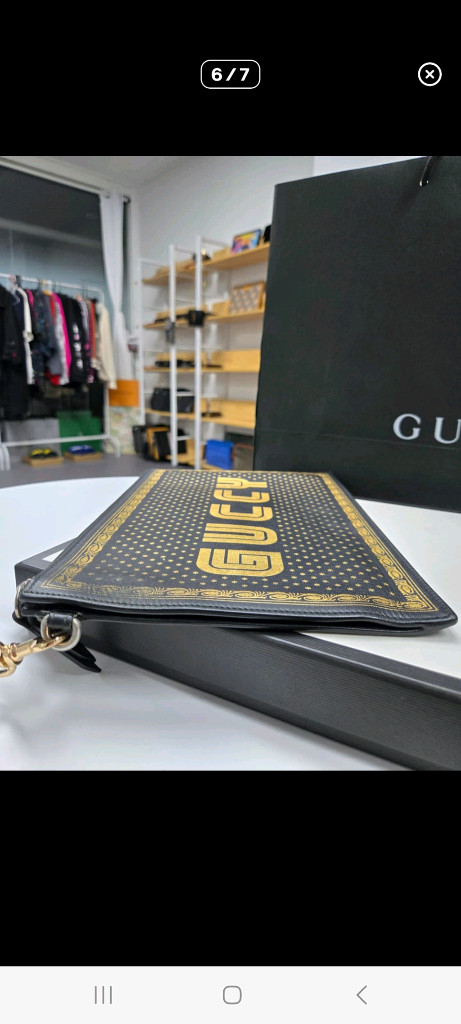 [A급컨디션] 구찌 골드스타 클러치--5