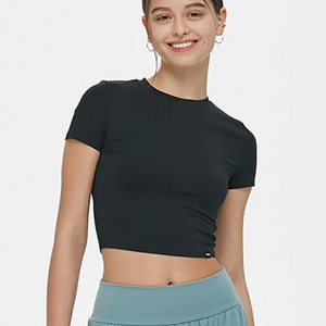 뮬라웨어 크롭 숏 슬리브 블랙 XL 새상품