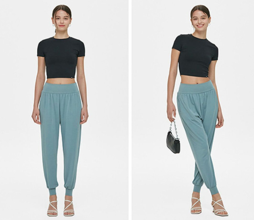 뮬라웨어 크롭 숏 슬리브 블랙 XL 새상품--1