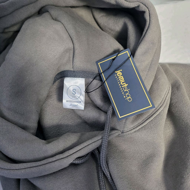 [S 100] 제멋 스트링밑단 스웨트 후드티셔츠, 카키그레이 #AH--3