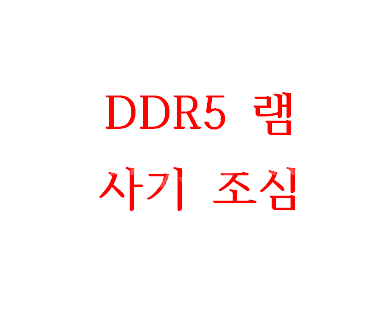 ddr5 16gb / ddr5 32gb 램사기 조심 ddr5 16g / ddr5 32g--0