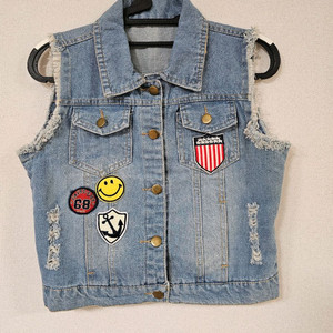 패치 장식 데님 조끼 초등4학년 추천