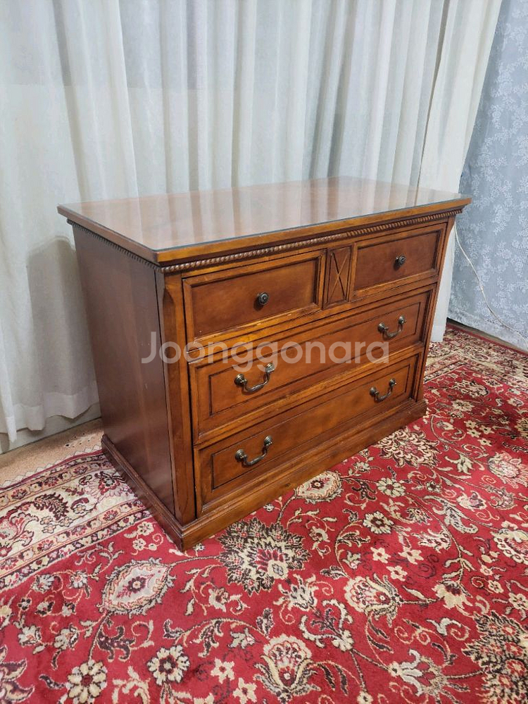 엔틱 원목 4D 서랍장--3