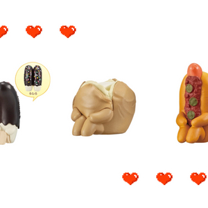 (3종 일괄)언제오려나 마치보우케 노점2 가챠 초코바나나 버터감자 햄버거가게의 경우 2탄 핫도그