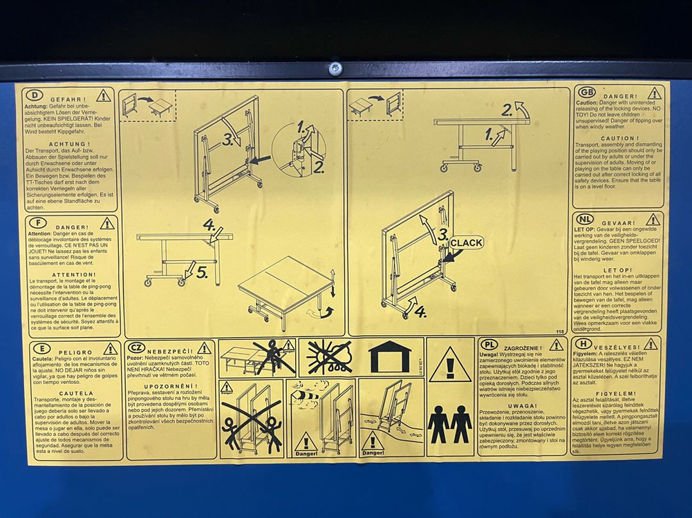 피스 경기용 중고탁구대 ptt 610 이미지
