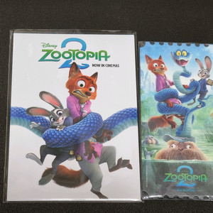 네고가능 디즈니 주토피아2 메가박스 데코팩 엽서, 오리지널티켓 오티 미개봉 세트 일괄