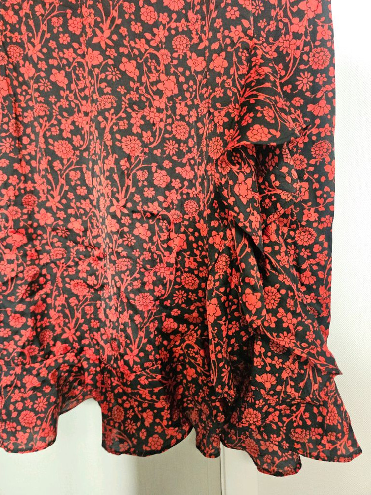 마쥬 플라워 셔링 스커트 36사이즈 텍달린 새상품--1