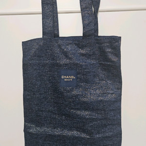 (정품)샤넬 코스메틱 한정판 금사 에코백 숄더백 네이비 / 새상품