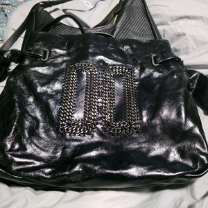 닥스 DD로고 가죽 숄더백