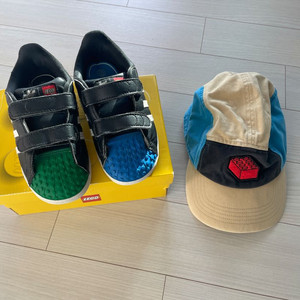 아디다스 레고 콜라보 슈퍼스타 운동화+모자 세트