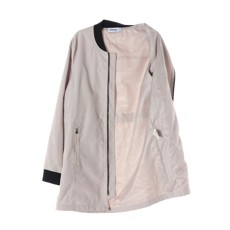 [XL]리복 베이지 롱 바람막이 블루종 집업점퍼--1