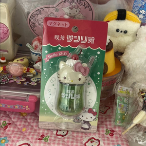 메론소다 산리오 킷사 카페 디저트 크림소다 키티 마그넷 피규어 이미지