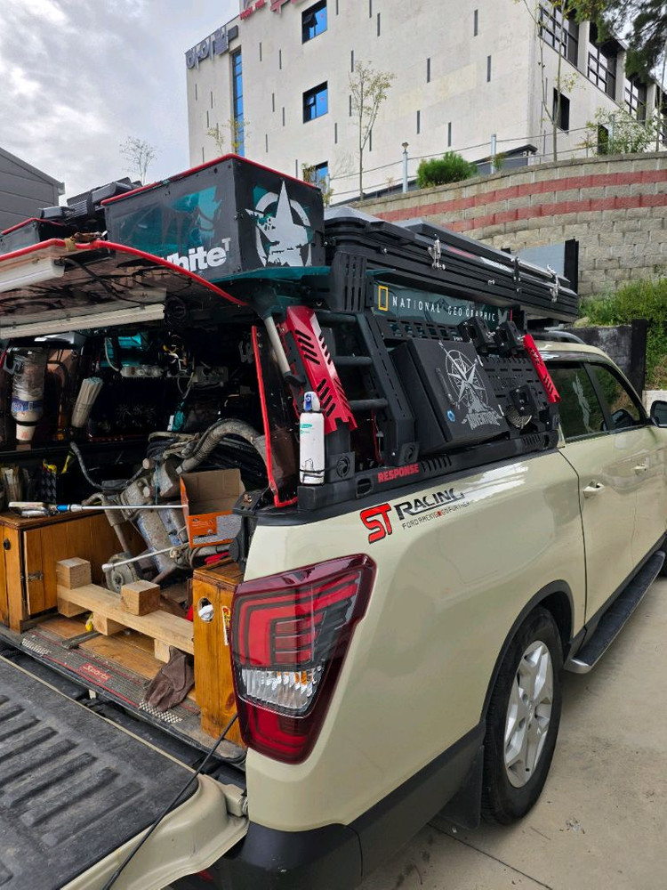 루프탑텐트 구조변경 대행해드립니다. 서류대행 렉스턴 스포츠 칸. 픽업 튜닝차량도 가능 전국가능 이미지