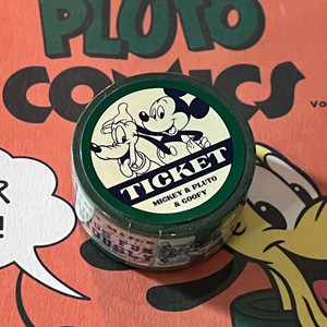 디즈니 빈티지 티켓 마스킹테이프 미키 플루토 구피