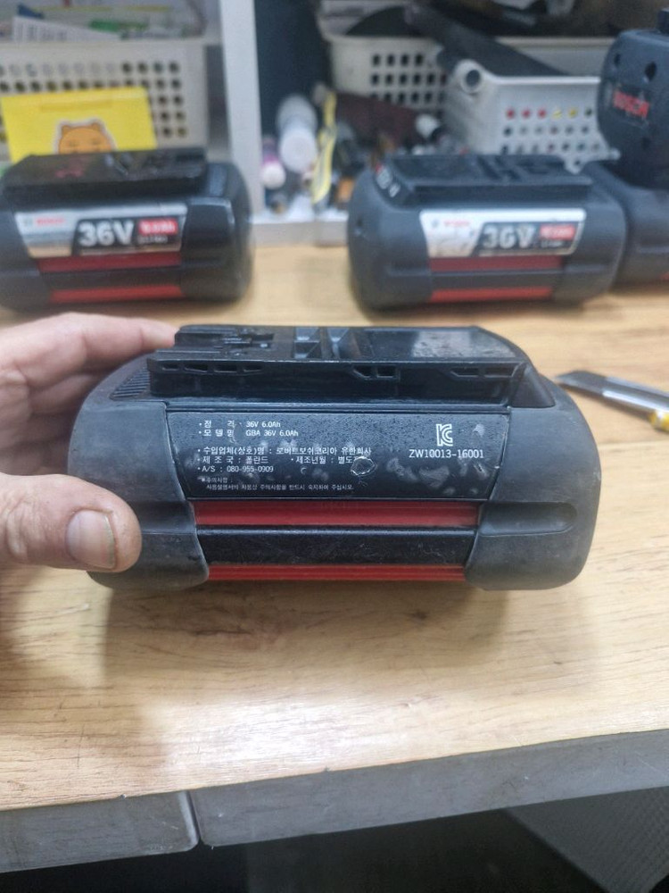 보쉬배터리GBA36V6.0AH HC 고방전배터리 S급 개당가격 이미지