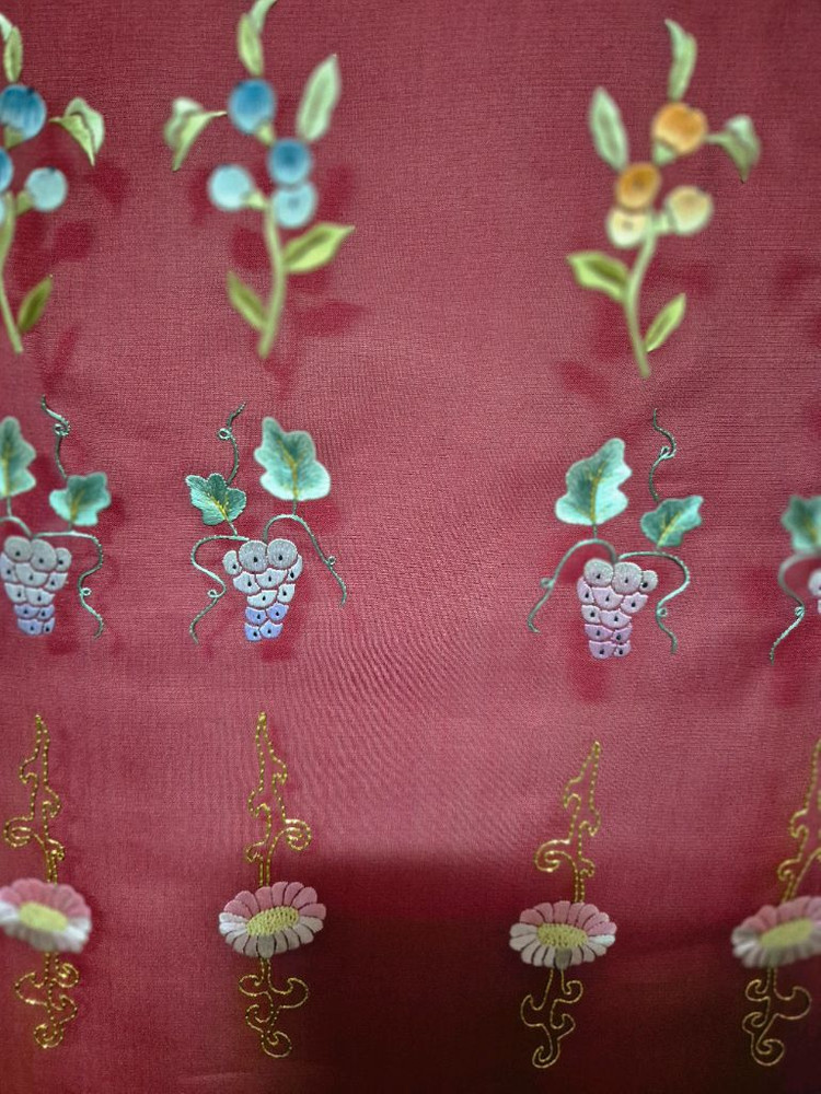 실크 고급 한복천 손자수--1