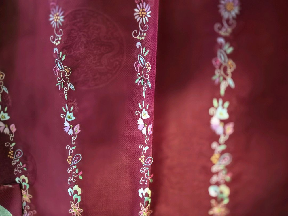 실크 고급 한복천 손자수--7