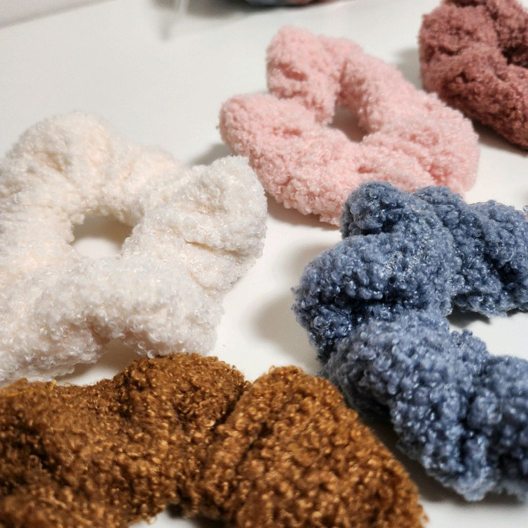 새상품)뽀글이 곱창 머리끈6개 일괄가격--3