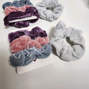 새상품) 벨벳 곱창 머리끈4개세트