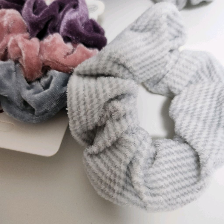 새상품) 벨벳 곱창 머리끈4개세트--2