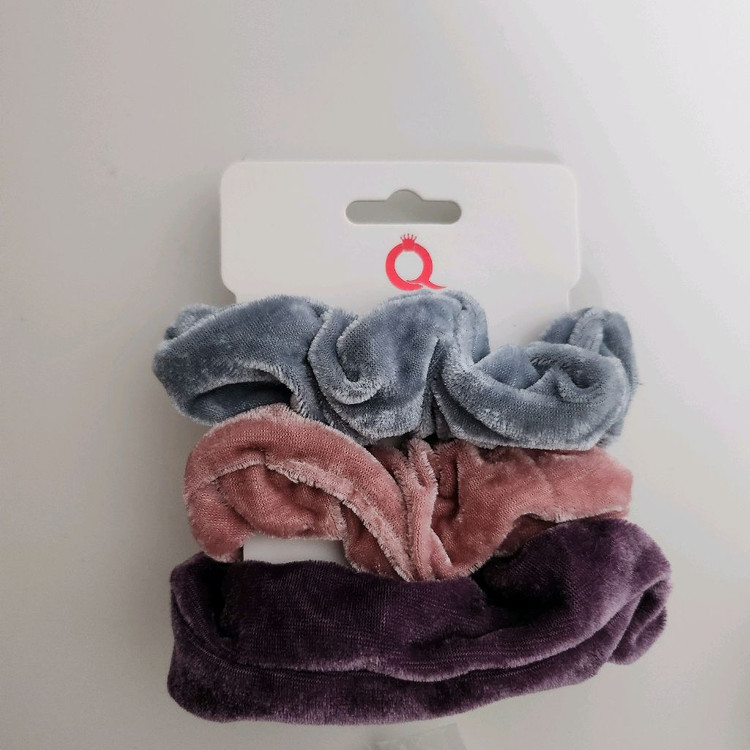 새상품) 벨벳 곱창 머리끈4개세트--5