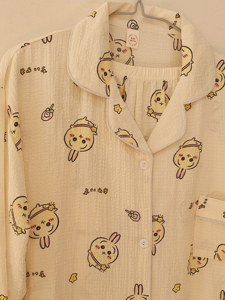 캐릭터 핑크,옐로우 긴팔잠옷-새제품(XL,3XL) 이미지