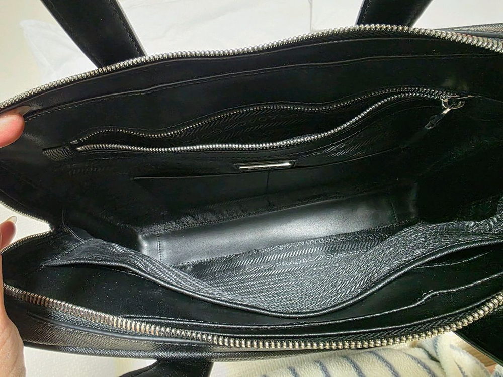 프라다 사피아노 레더 서류가방(정품x)--7