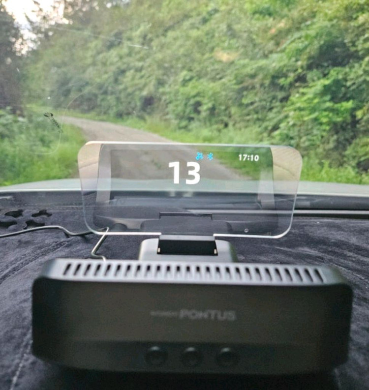 현대폰터스 H3000 HUD 티맵 인증+무선 카플레이 안드로이드 동글 세트--1