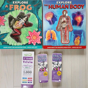 Explore 3d & Brain Quest 과학 교육용 책, 퀴즈카드 세트