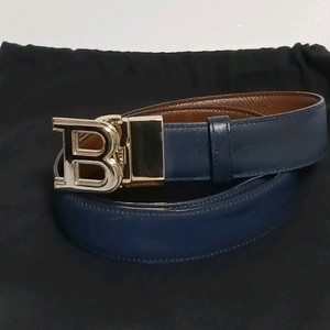 발리 B로고 네이비/브라운 벨트
