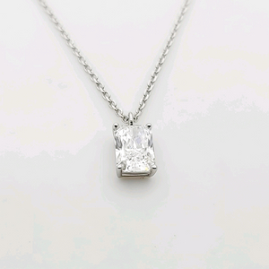 1캐럿 라디안컷 다이아목걸이(IGI랩, 14k)