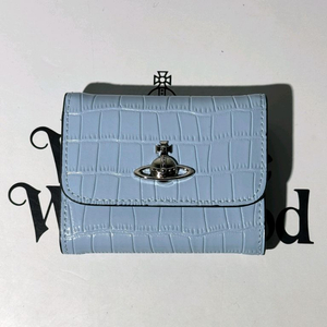 비비안 웨스트우드 블루 악어 가죽 지갑