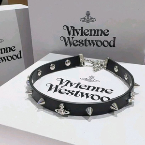 비비안 웨스트우드 소가죽choker펑크 스터드 목걸이