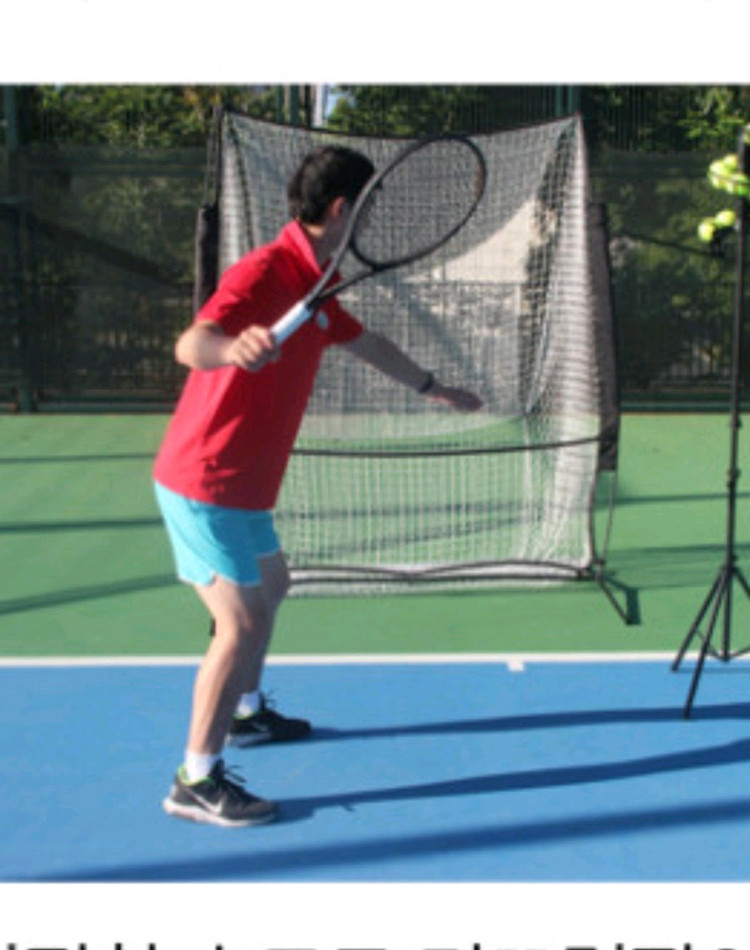 테니스 수동 볼 머신기 연습기+네트--5