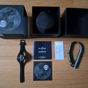 (급매 최저가) 블랑팡 스와치 블랙 스쿠바 니클론 시계