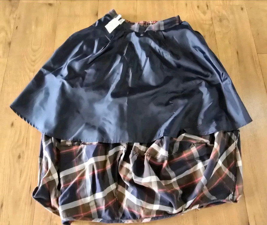 프리~보통 77) 써스데이아일랜드 뒷밴딩 항아리형 면 롱 스커트--6