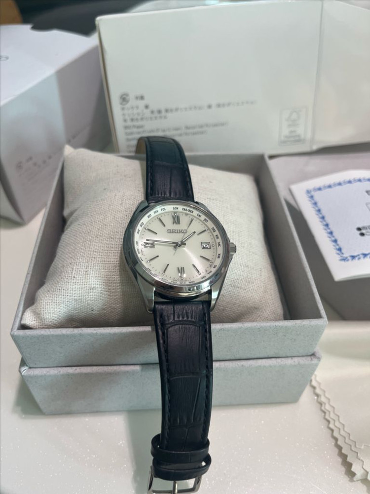 sbtm295 세이코 솔라 티타늄 전파 시계--1