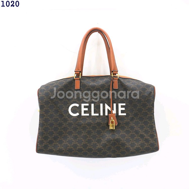 셀린느 트리옹프 캔버스 트래블백--1