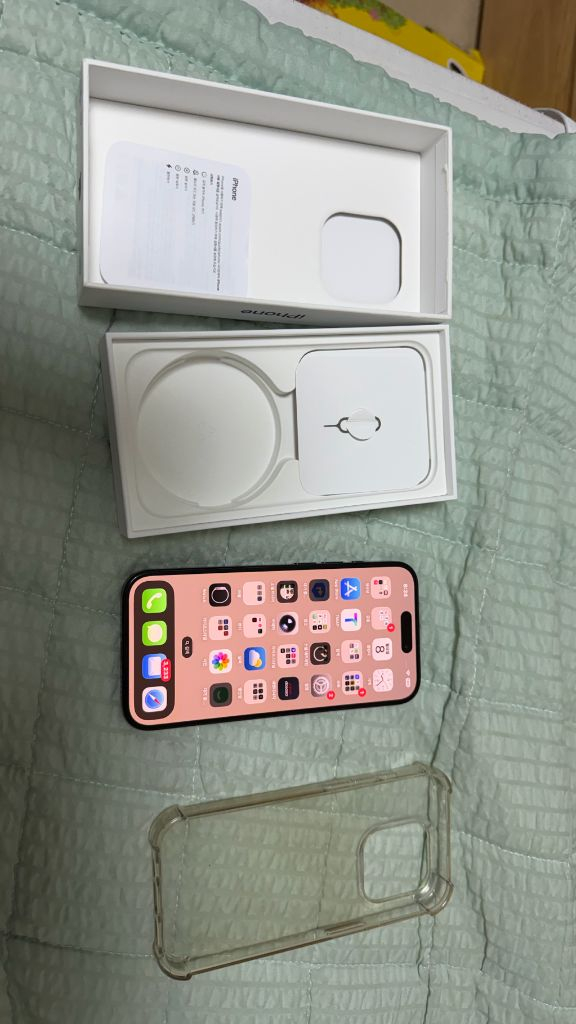 아이폰 15프로 512 티탄 블루 70만원 급매--7