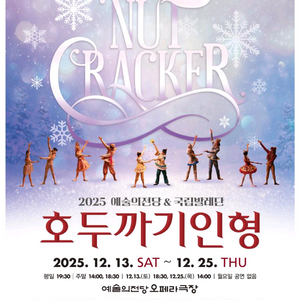 [원가양도] 국립발레단 호두까기인형 16일 오늘 공연 티켓 원가양도합니다!