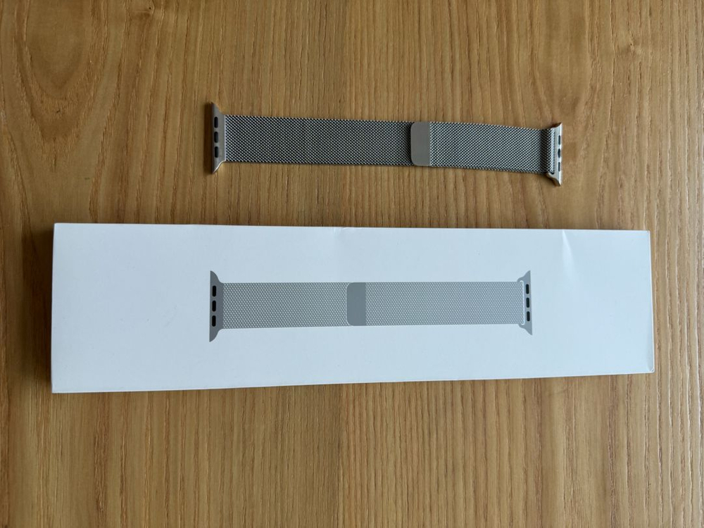 애플워치 밀레니즈 루프 42/44/45/49 호환 실버 정품 M/L 이미지