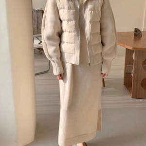 보웬 덕다운 니트 자켓