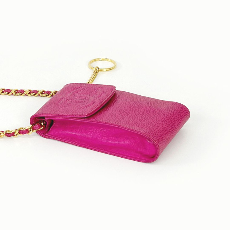 샤넬 4번대 핫핑크 캐비어 롱체인 크로스백 3VCHB15699--2