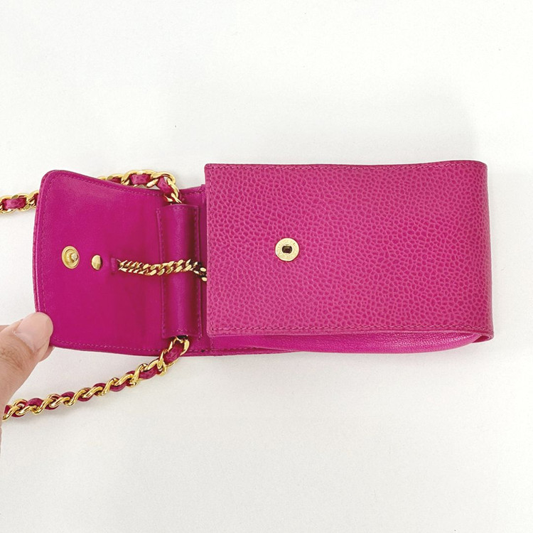 샤넬 4번대 핫핑크 캐비어 롱체인 크로스백 3VCHB15699--3