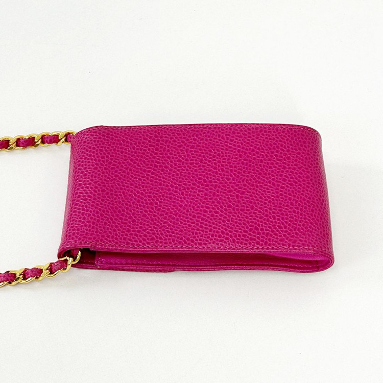 샤넬 4번대 핫핑크 캐비어 롱체인 크로스백 3VCHB15699--6