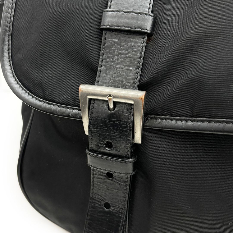 프라다 포코노 사이드 로고 블랙 크로스백 5SPRB25117--5