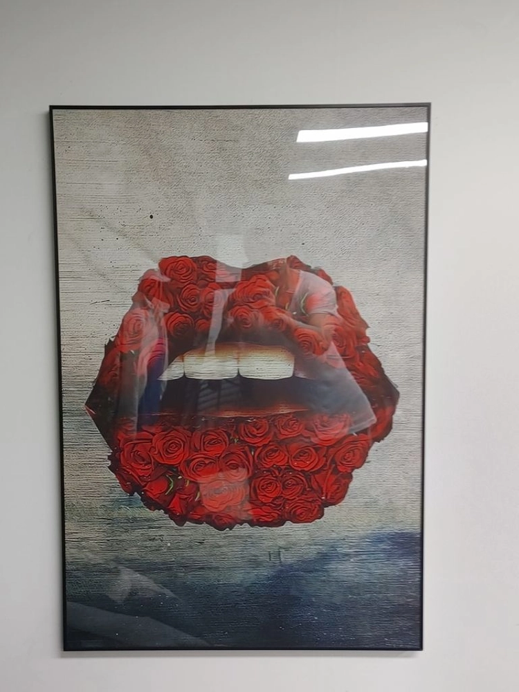 샤넬 풍 입술그림 그림 액자 대형그림 인테리어 소품 이미지