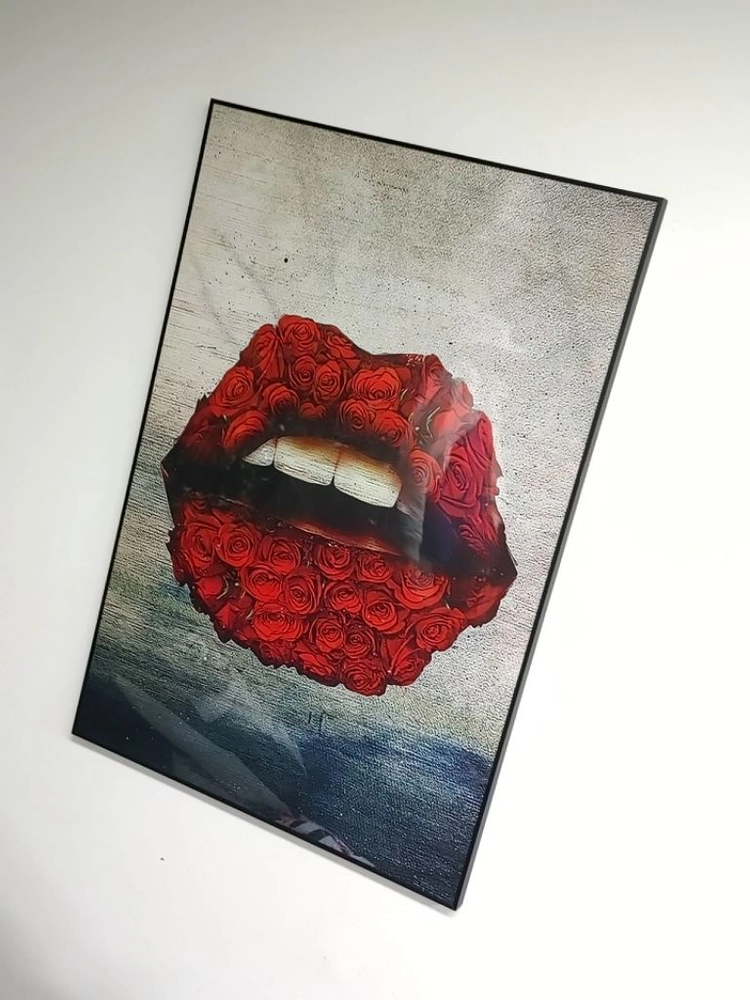 샤넬 풍 입술그림 그림 액자 대형그림 인테리어 소품 이미지
